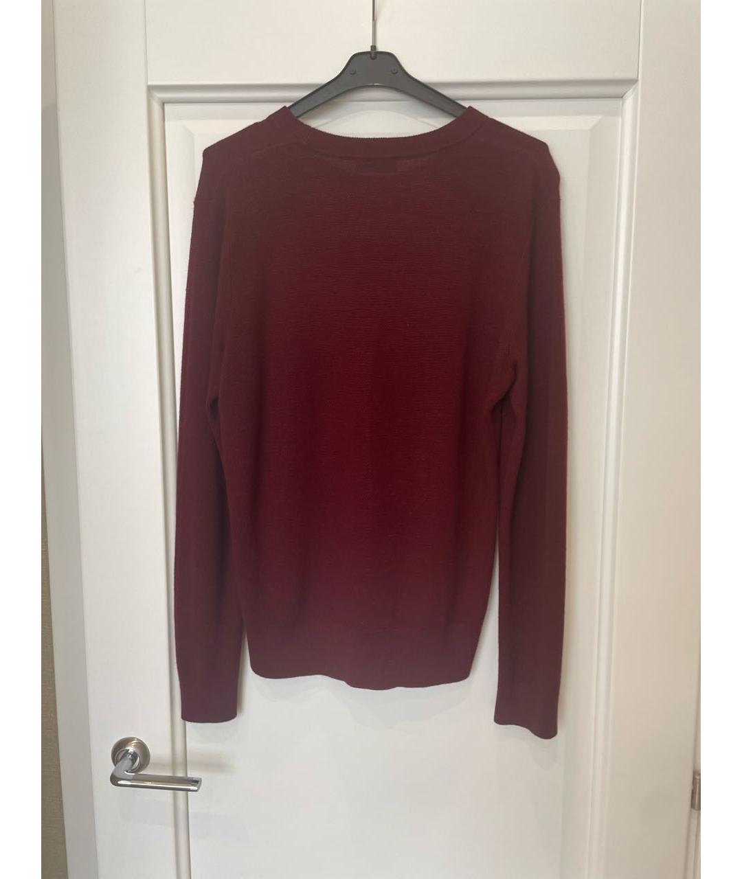 SANDRO Бордовый шерстяной джемпер / свитер, фото 2