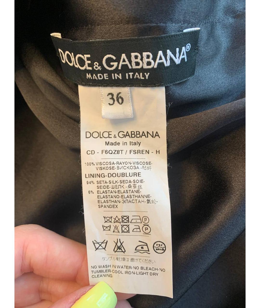 DOLCE&GABBANA Вискозное коктейльное платье, фото 6
