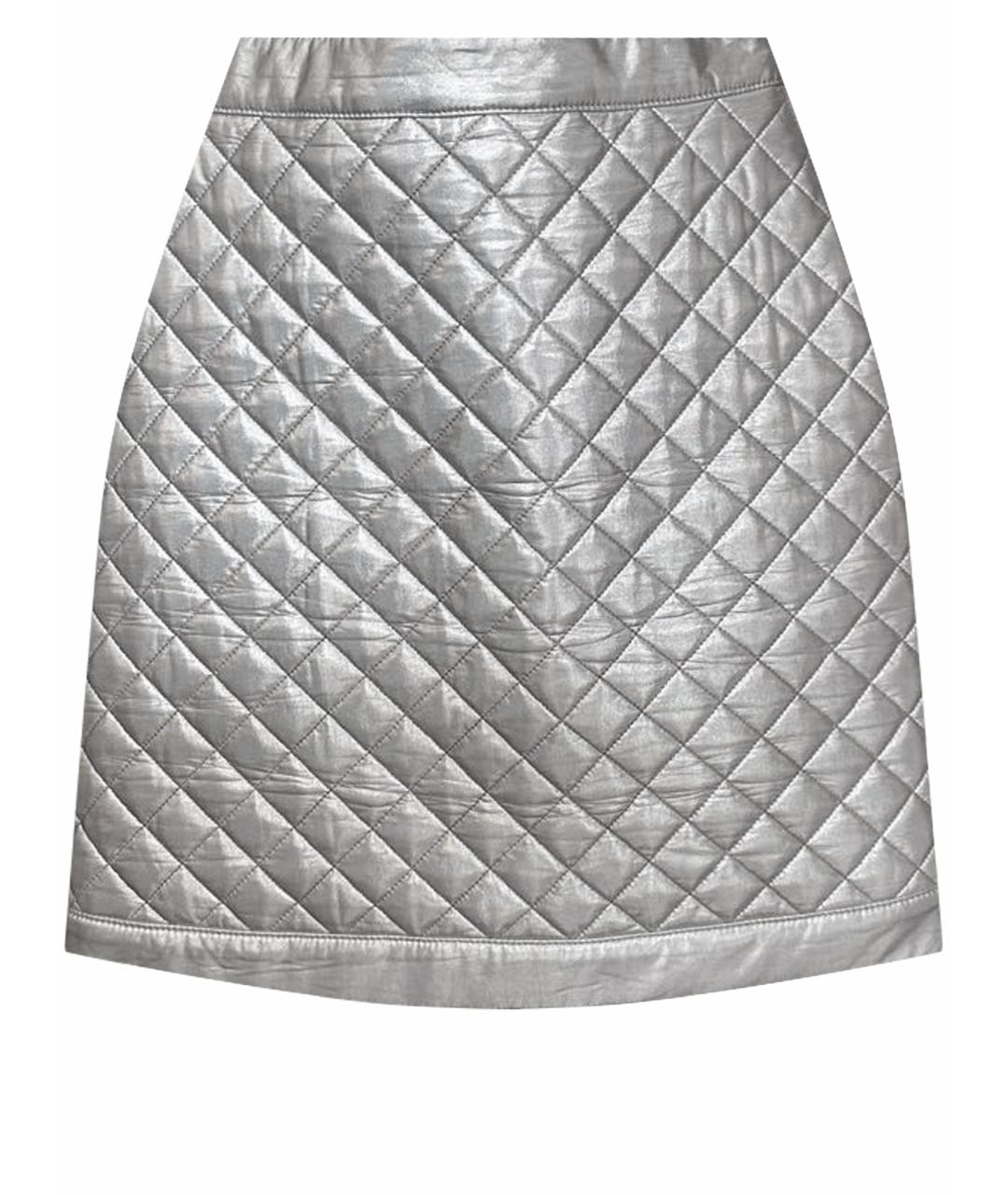 BALMAIN Серебряная юбка мини, фото 1