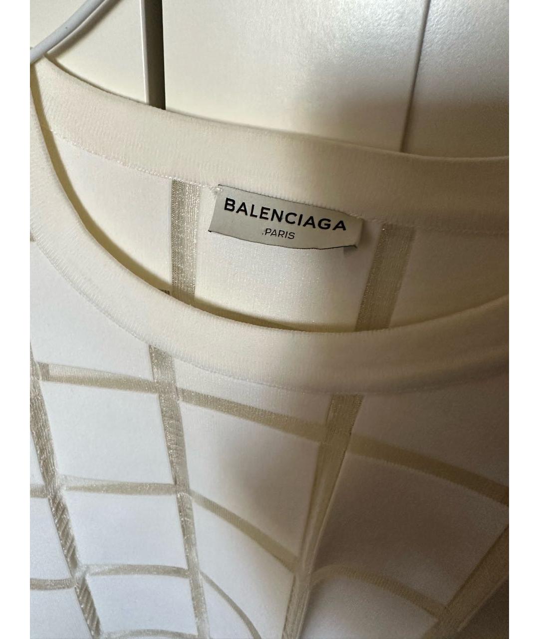 BALENCIAGA Белый полиамидовый джемпер / свитер, фото 3
