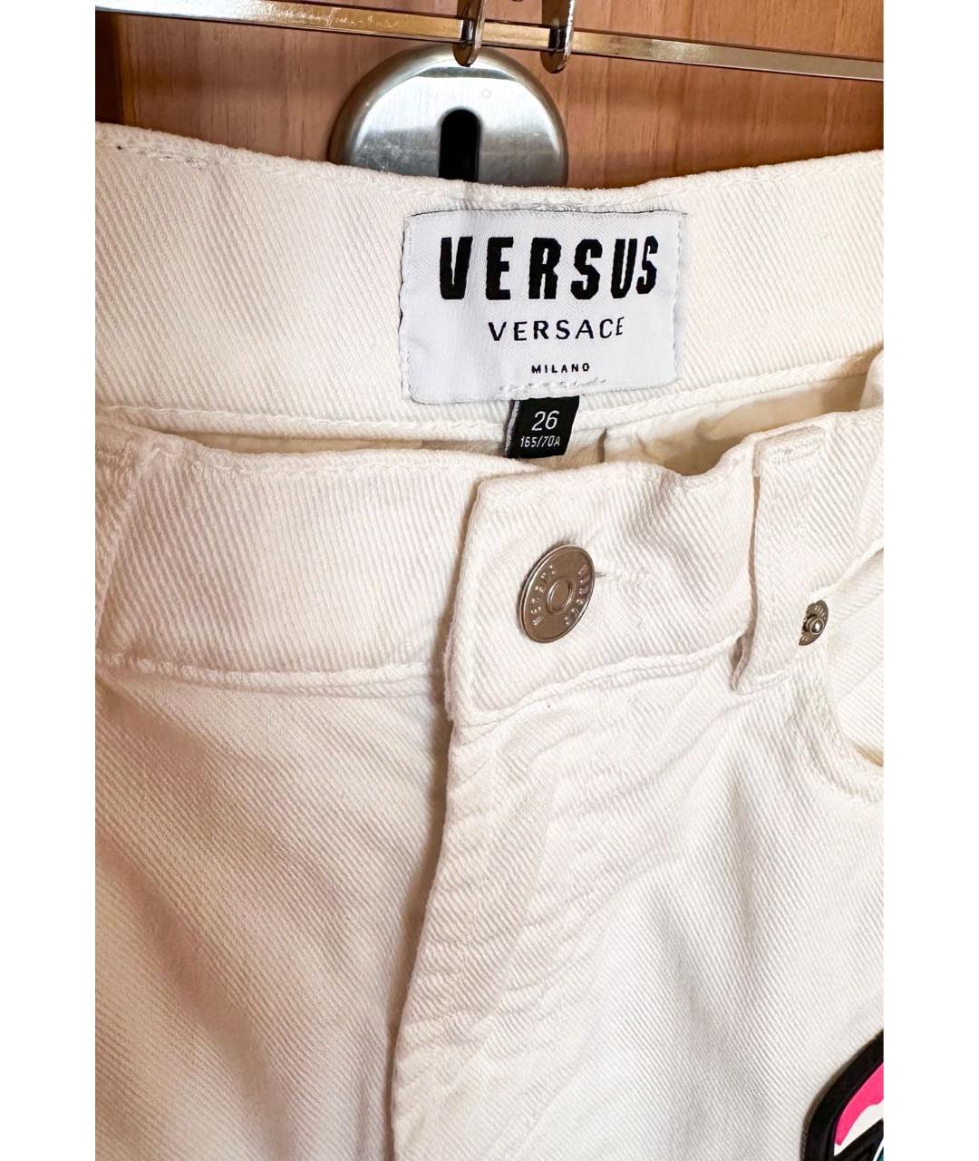 VERSUS VERSACE Белая деним юбка мини, фото 3