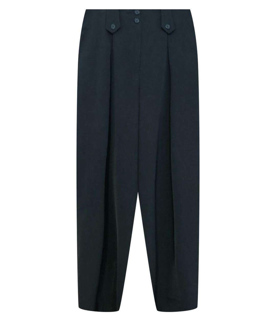 IVAN GRUNDAHL Черные вискозные брюки широкие, фото 1