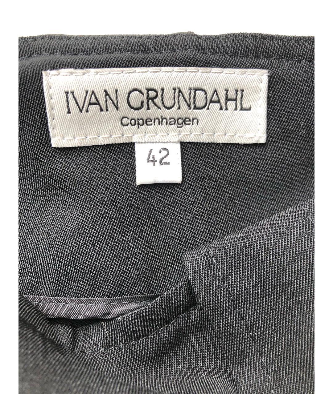 IVAN GRUNDAHL Черные вискозные брюки широкие, фото 4