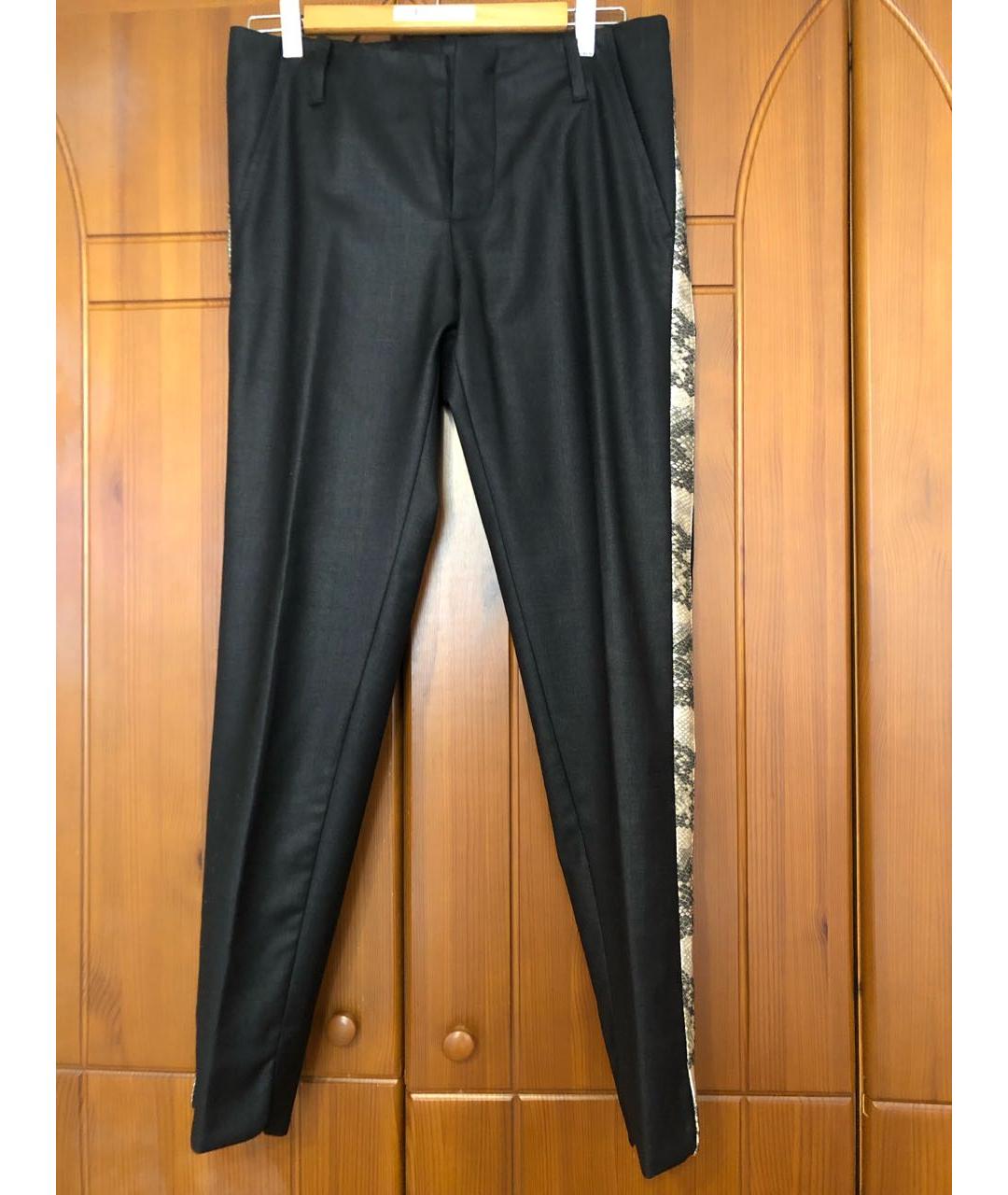 ZADIG & VOLTAIRE Черные полиэстеровые прямые брюки, фото 9