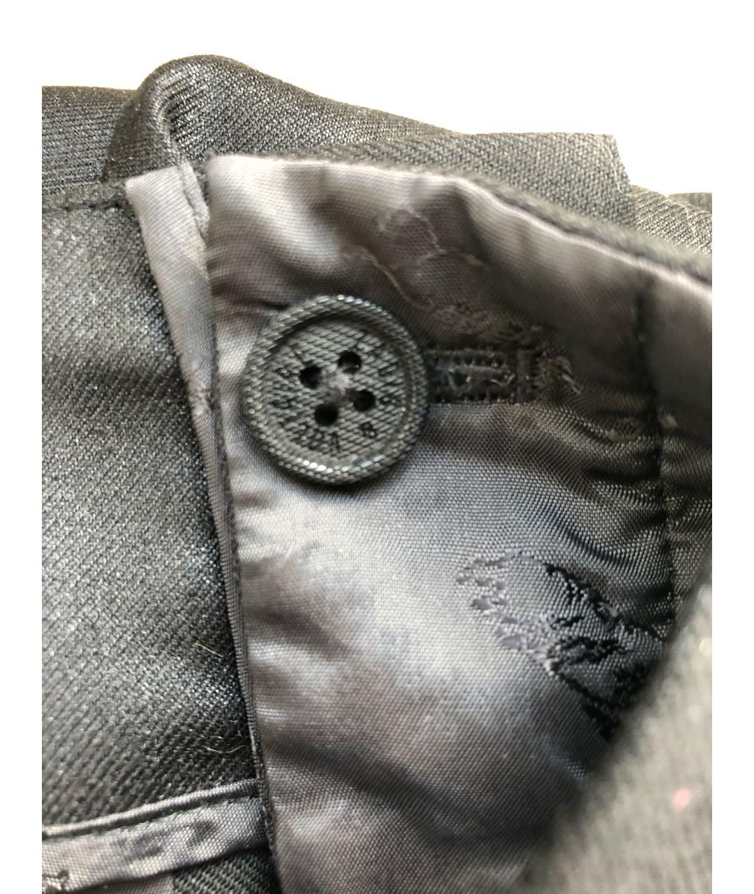 ZADIG & VOLTAIRE Черные полиэстеровые прямые брюки, фото 7