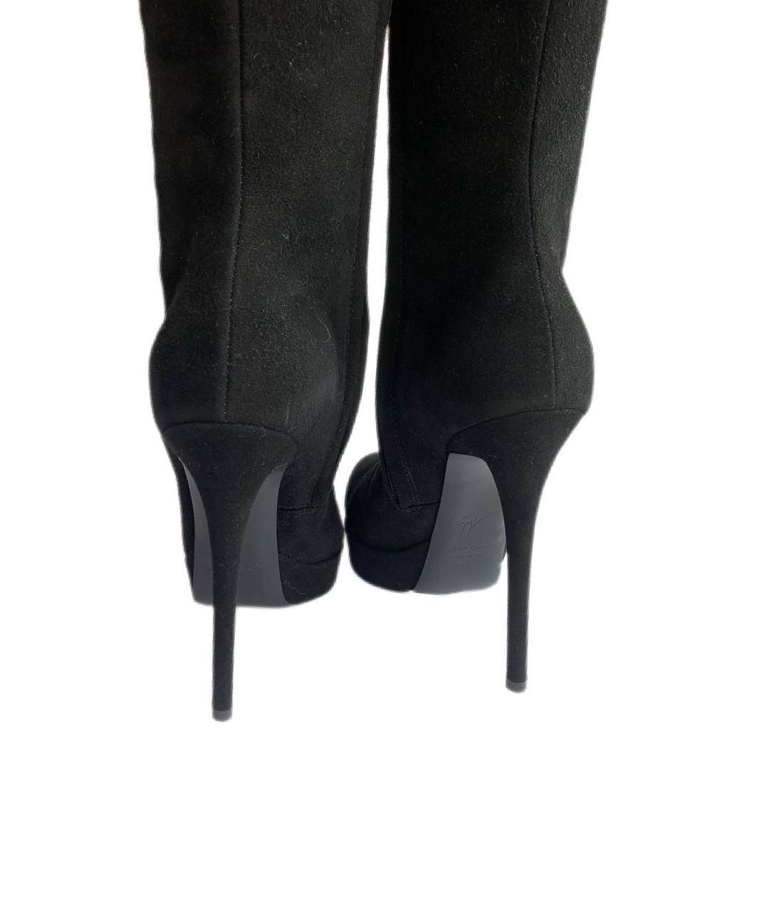 GIUSEPPE ZANOTTI DESIGN Черные замшевые сапоги, фото 8