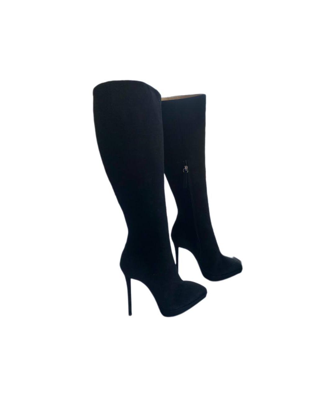 GIUSEPPE ZANOTTI DESIGN Черные замшевые сапоги, фото 9