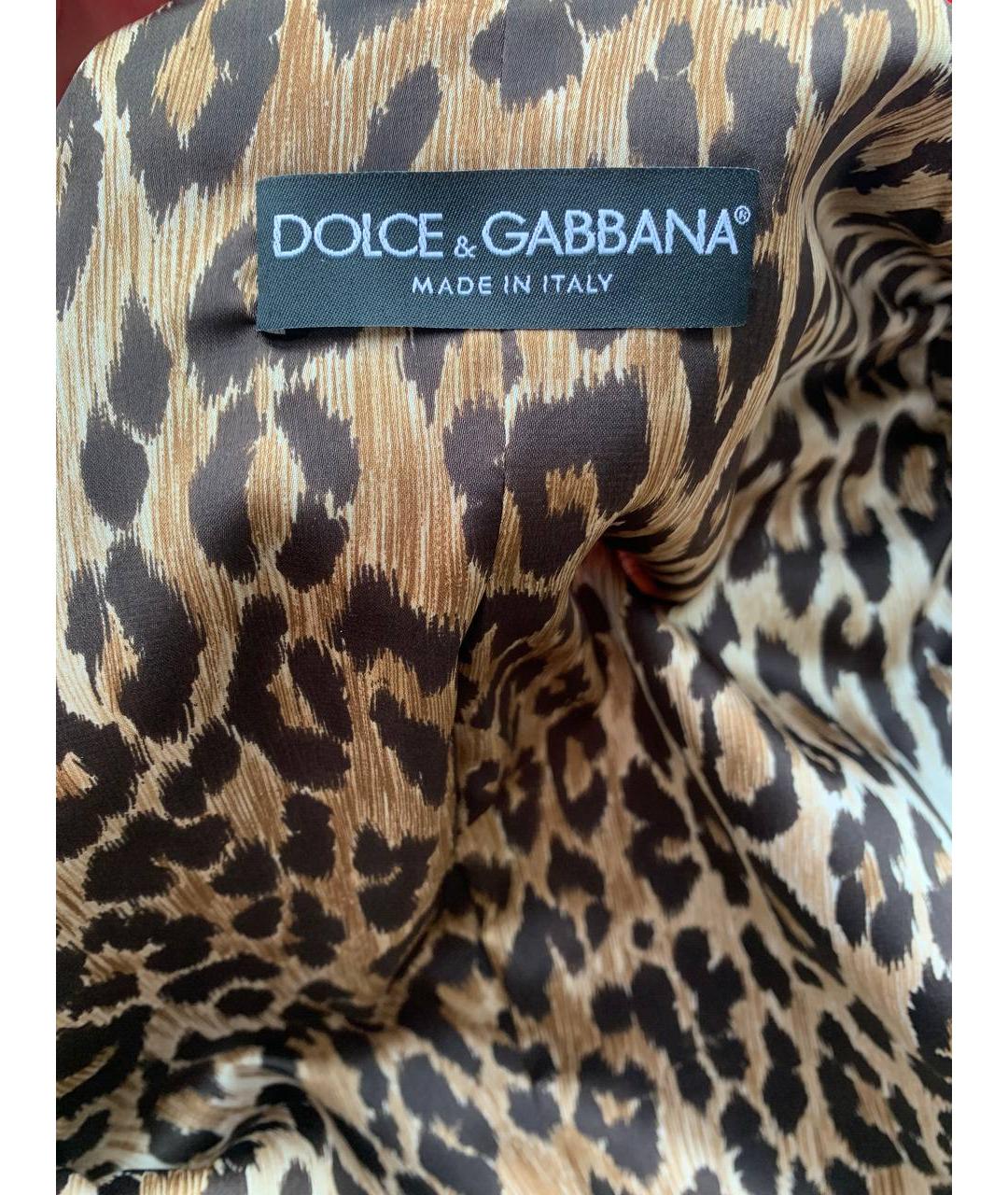 DOLCE&GABBANA Красный хлопковый жакет/пиджак, фото 7