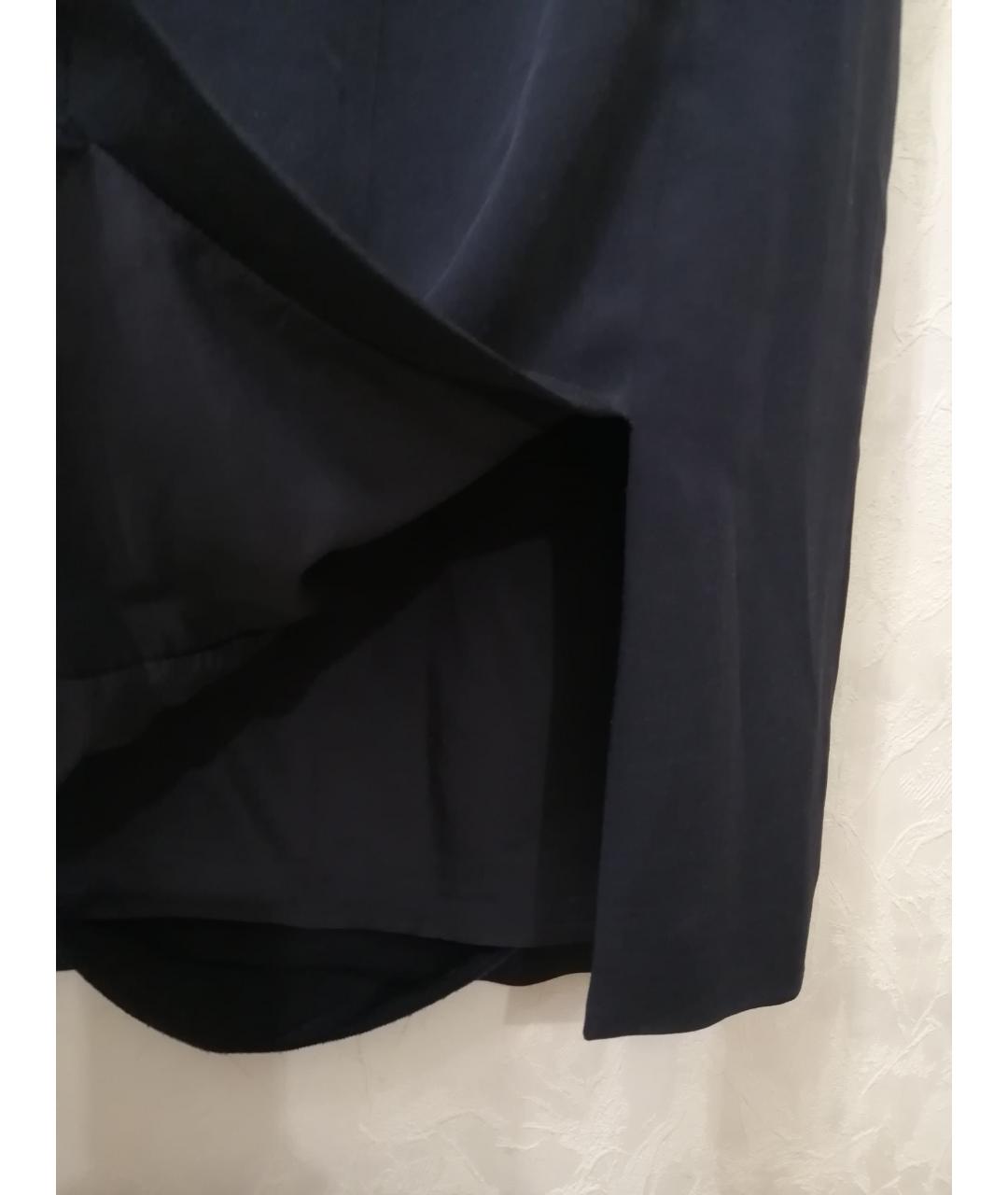 MARINA RINALDI Темно-синее шелковое повседневное платье, фото 6