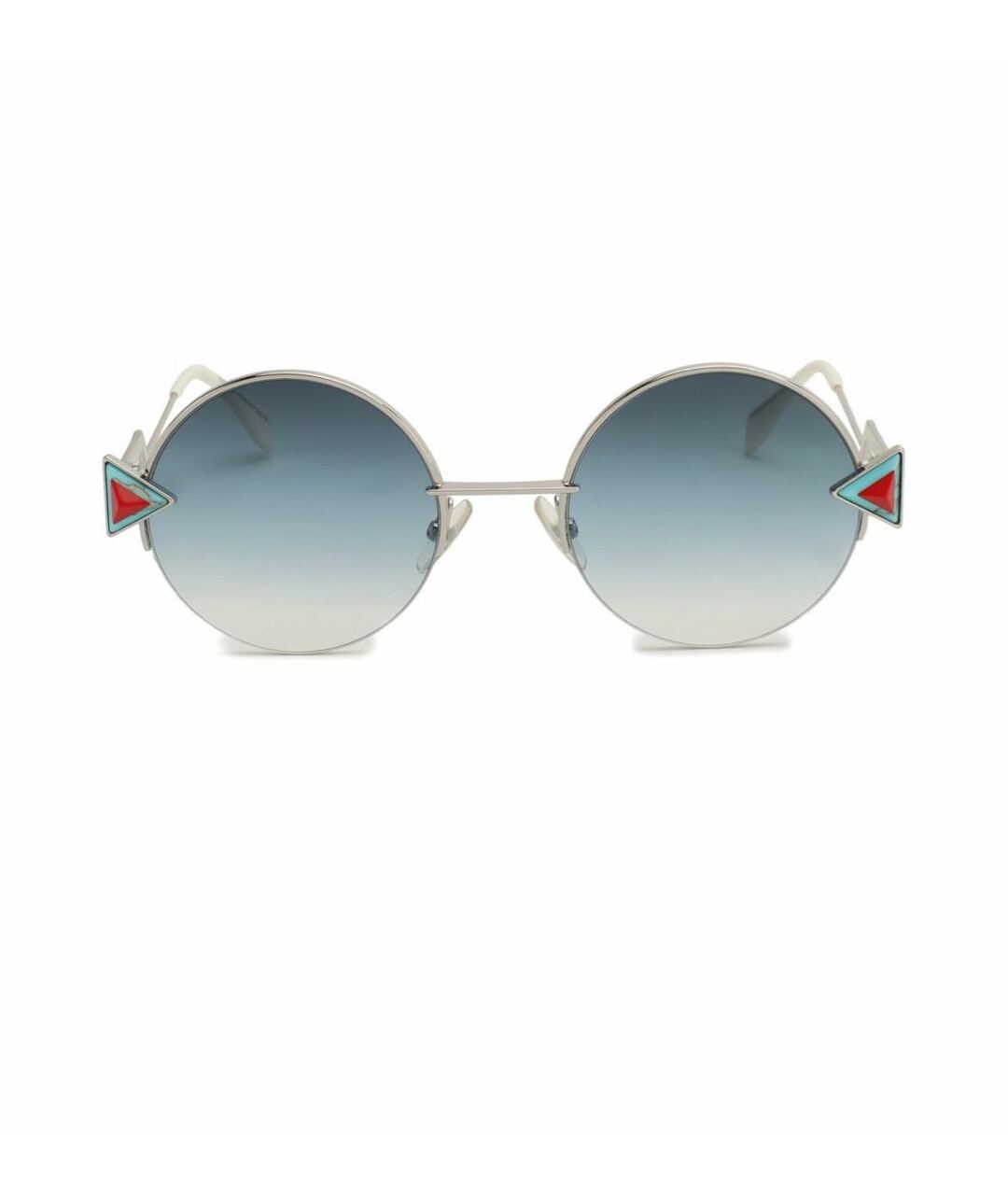 FENDI Голубые пластиковые солнцезащитные очки, фото 1