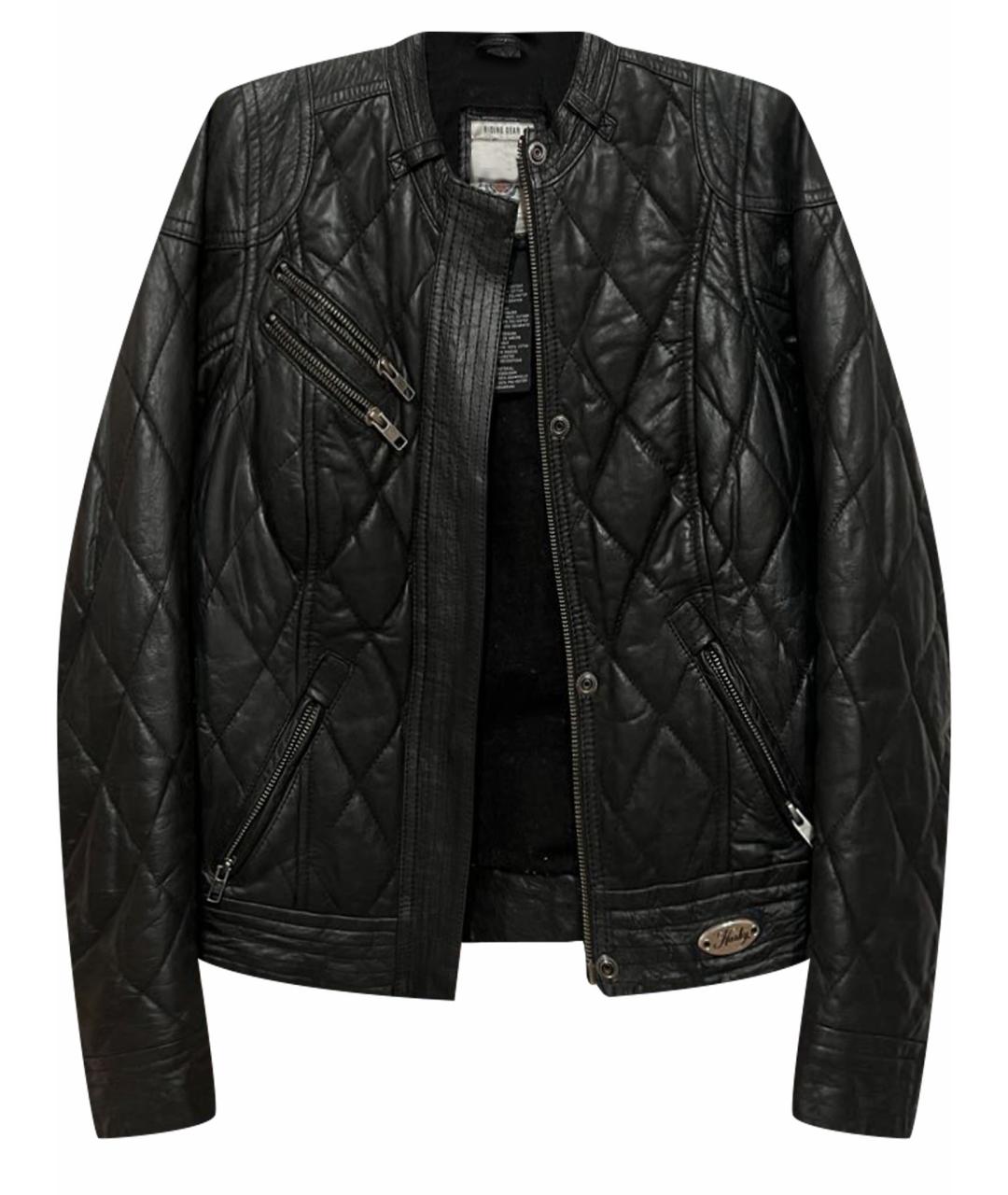 Harley Davidson Черная кожаная куртка, фото 1