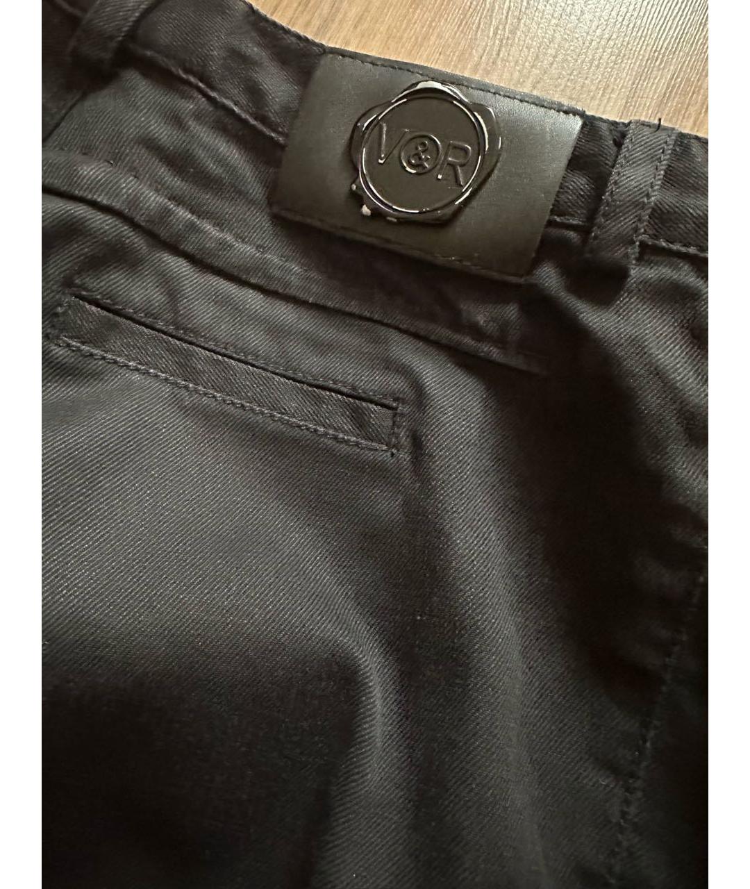 VIKTOR & ROLF Черные хлопко-эластановые прямые джинсы, фото 4
