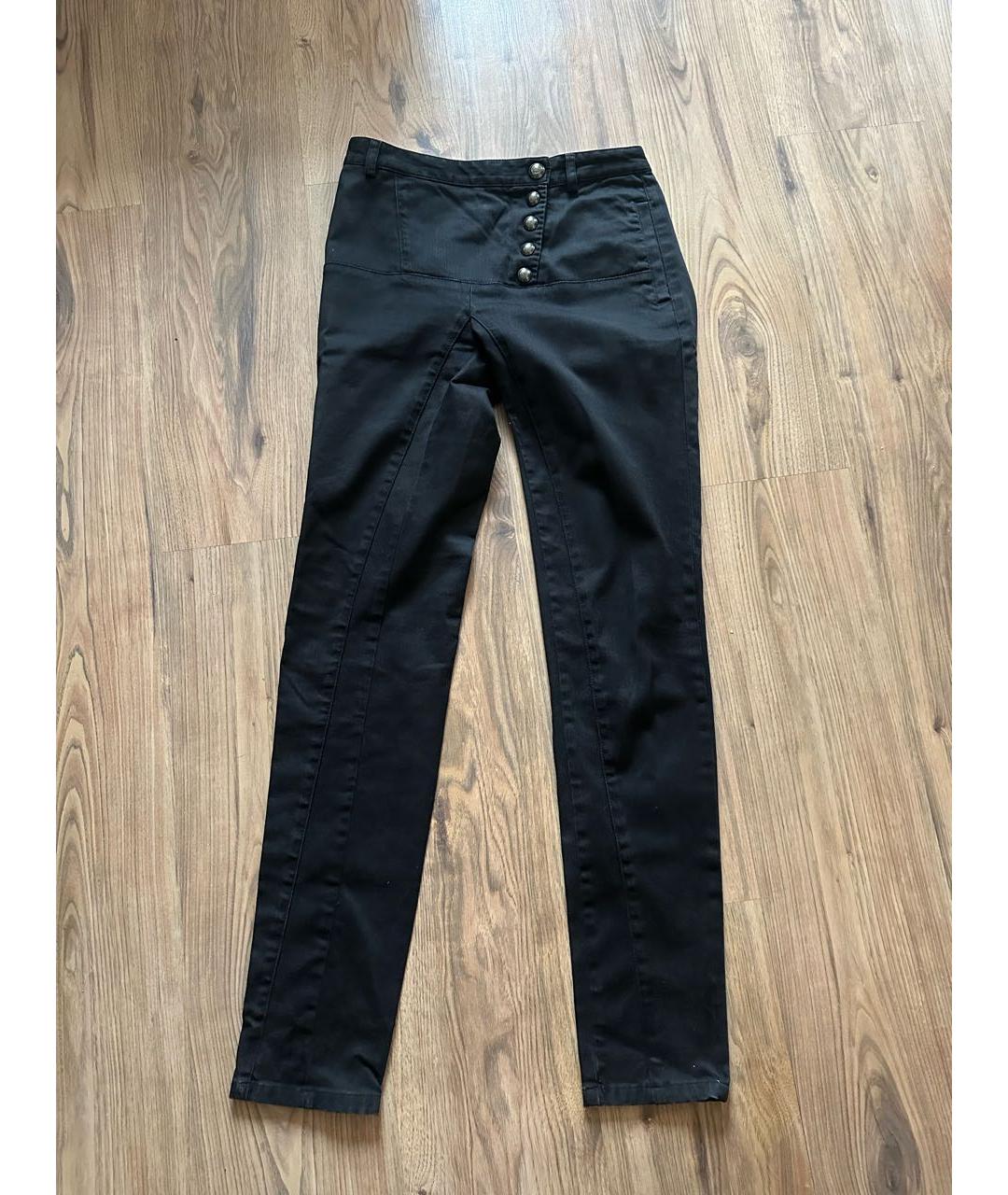 VIKTOR & ROLF Черные хлопко-эластановые прямые джинсы, фото 6