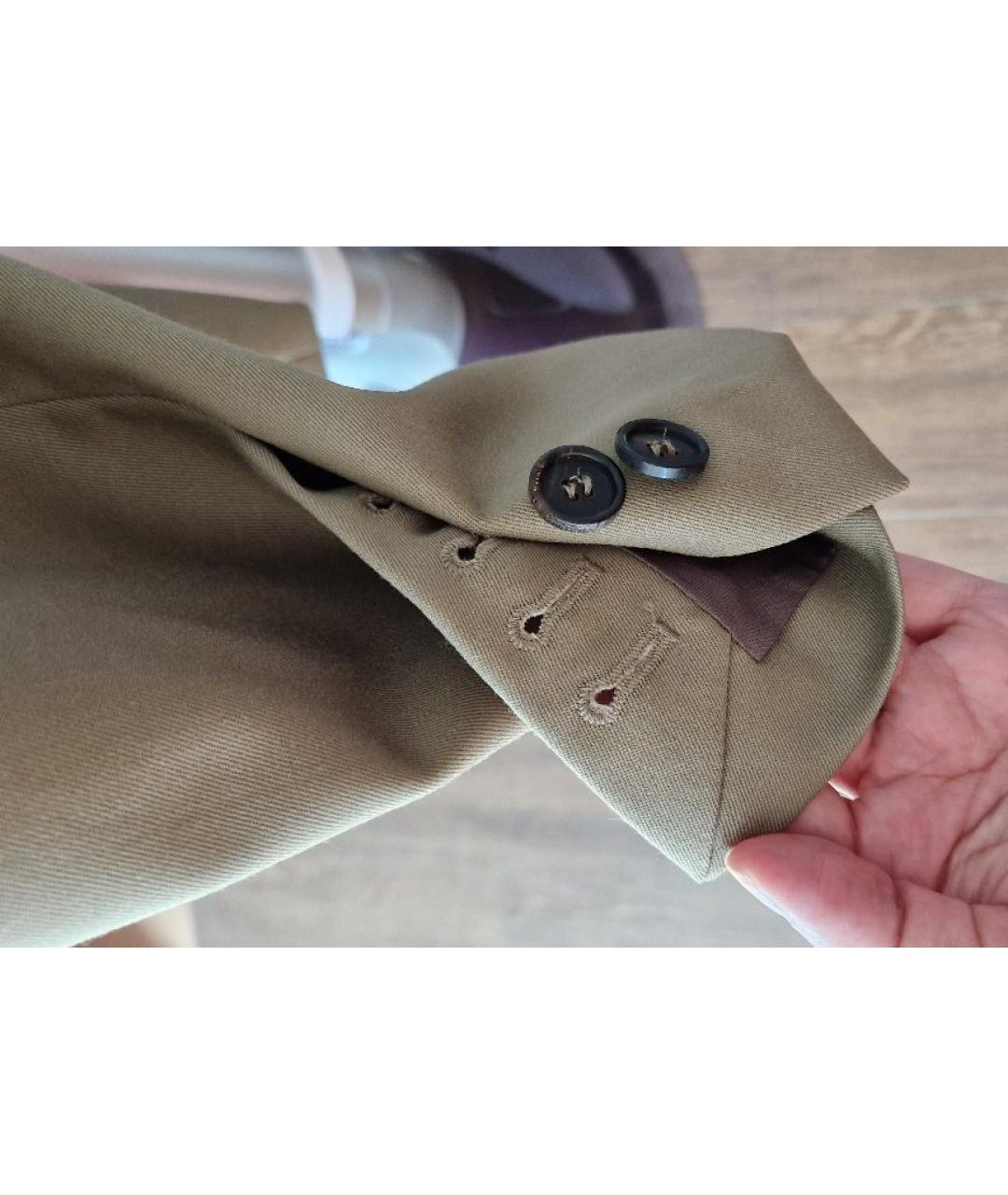 LOW CLASSIC Бежевый шерстяной жакет/пиджак, фото 9