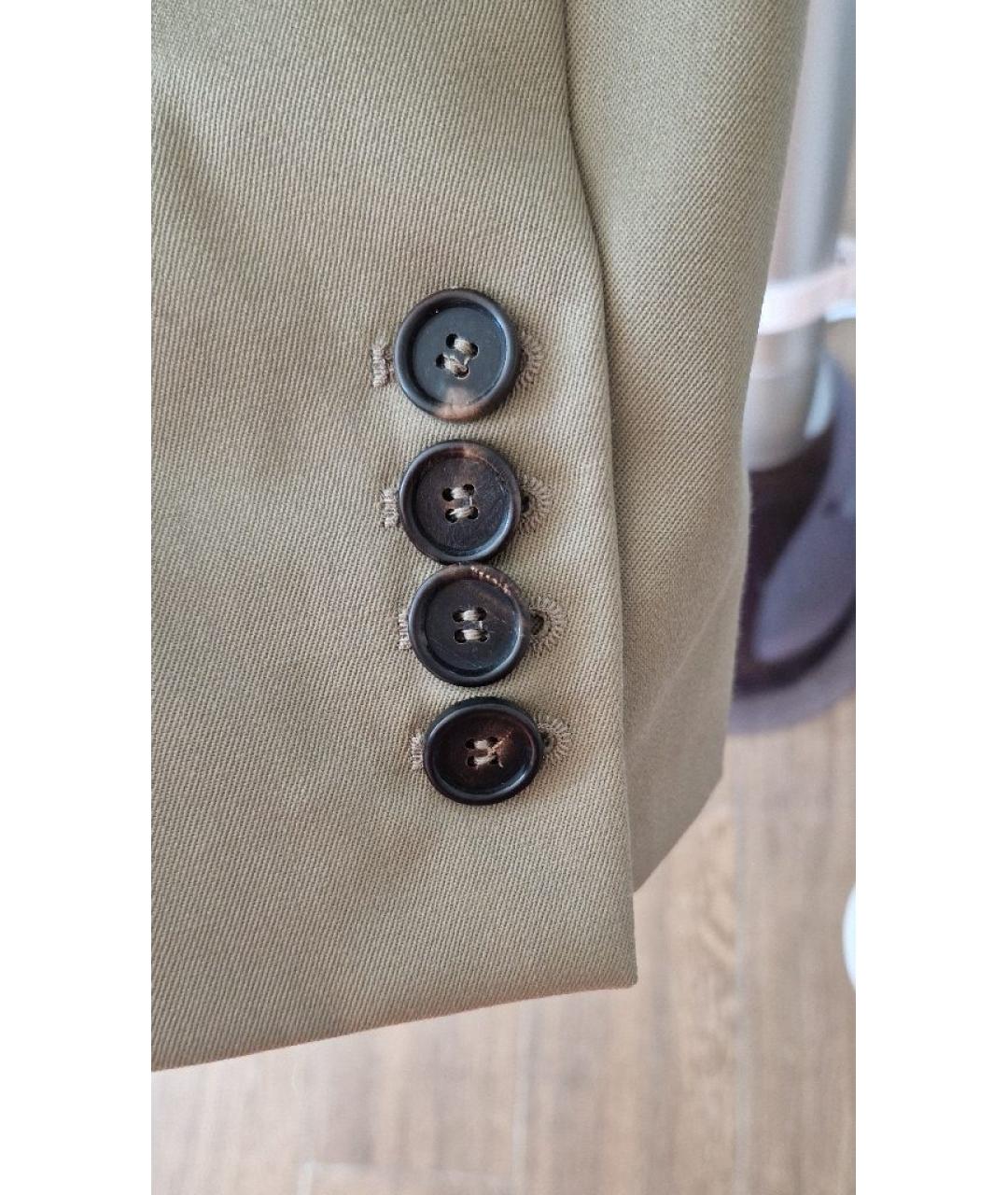 LOW CLASSIC Бежевый шерстяной жакет/пиджак, фото 8