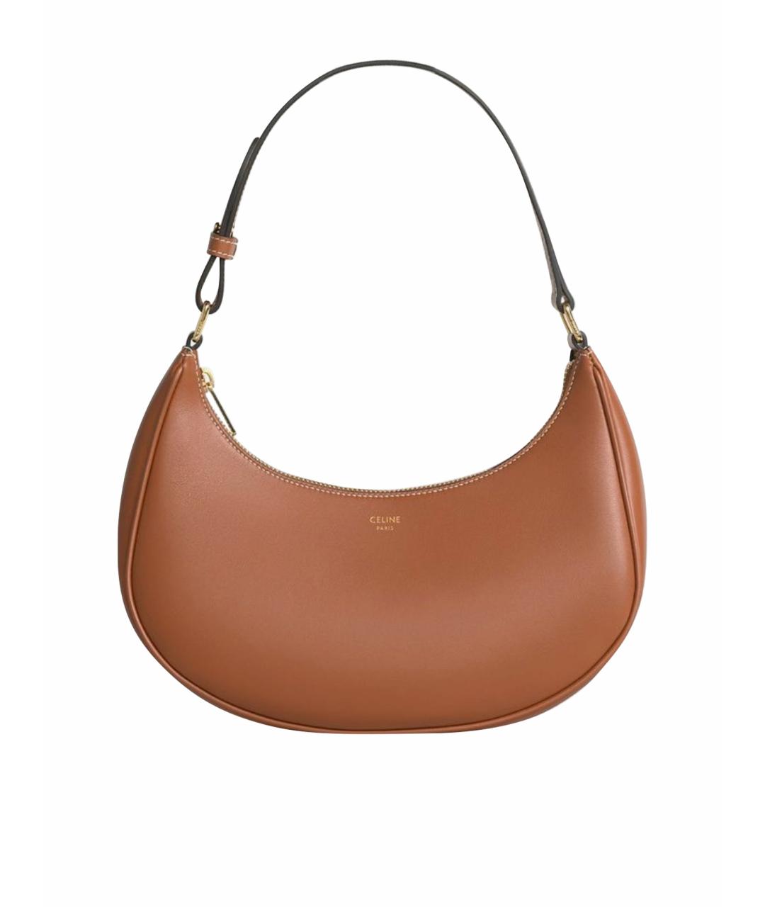 CELINE Бежевая кожаная сумка через плечо, фото 1