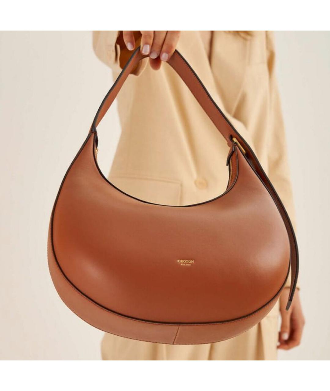 CELINE Бежевая кожаная сумка через плечо, фото 2