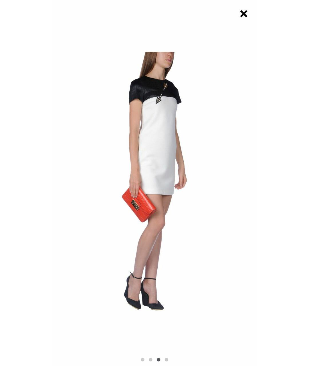 CAVALLI CLASS Белое полиэстеровое повседневное платье, фото 5