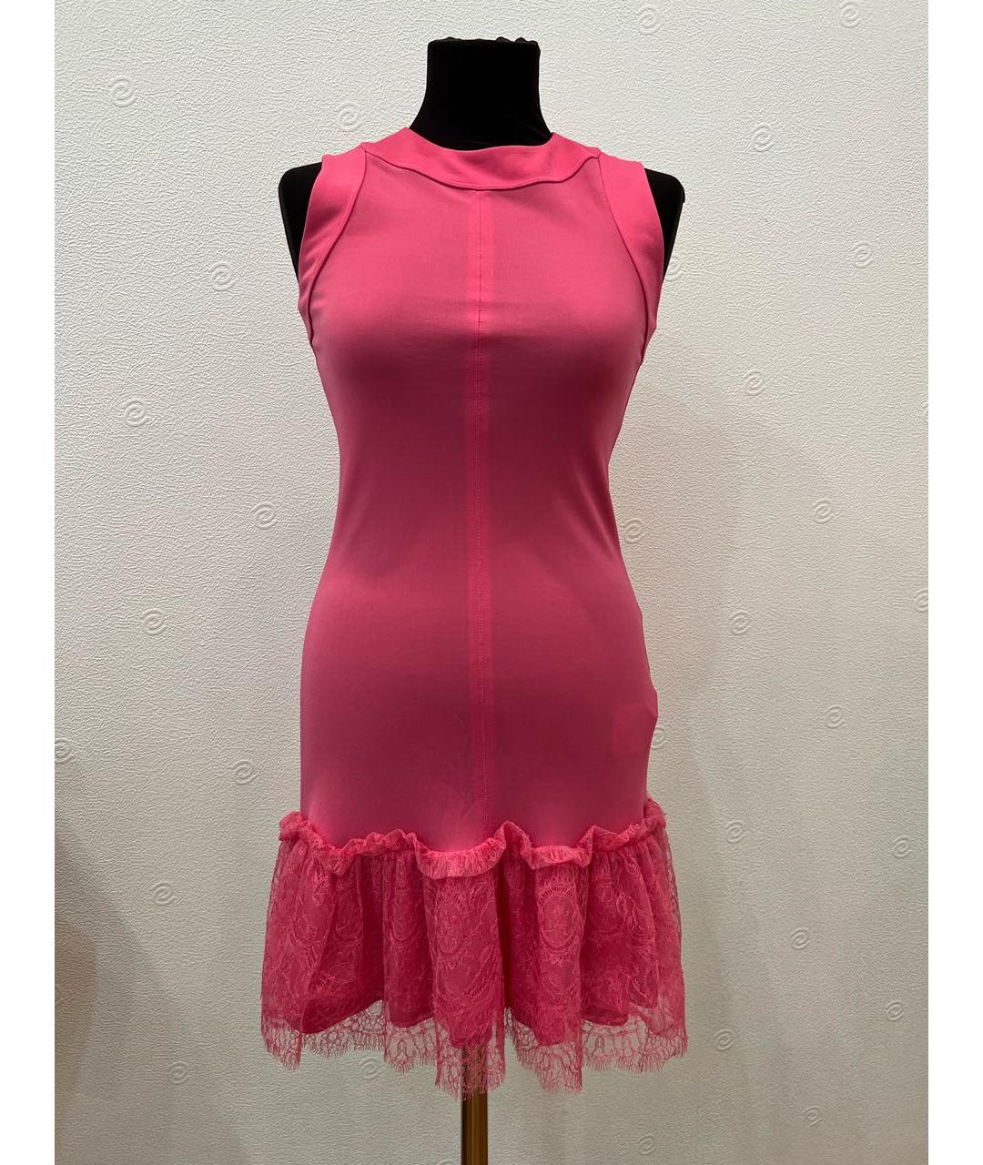 RED VALENTINO Розовое вискозное повседневное платье, фото 7