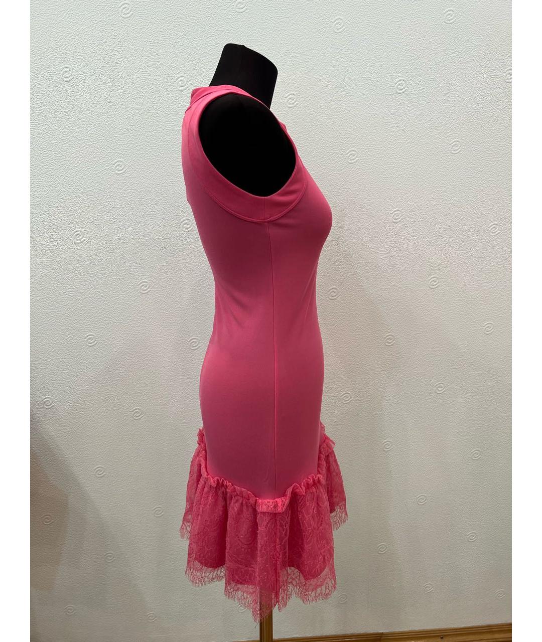 RED VALENTINO Розовое вискозное повседневное платье, фото 3