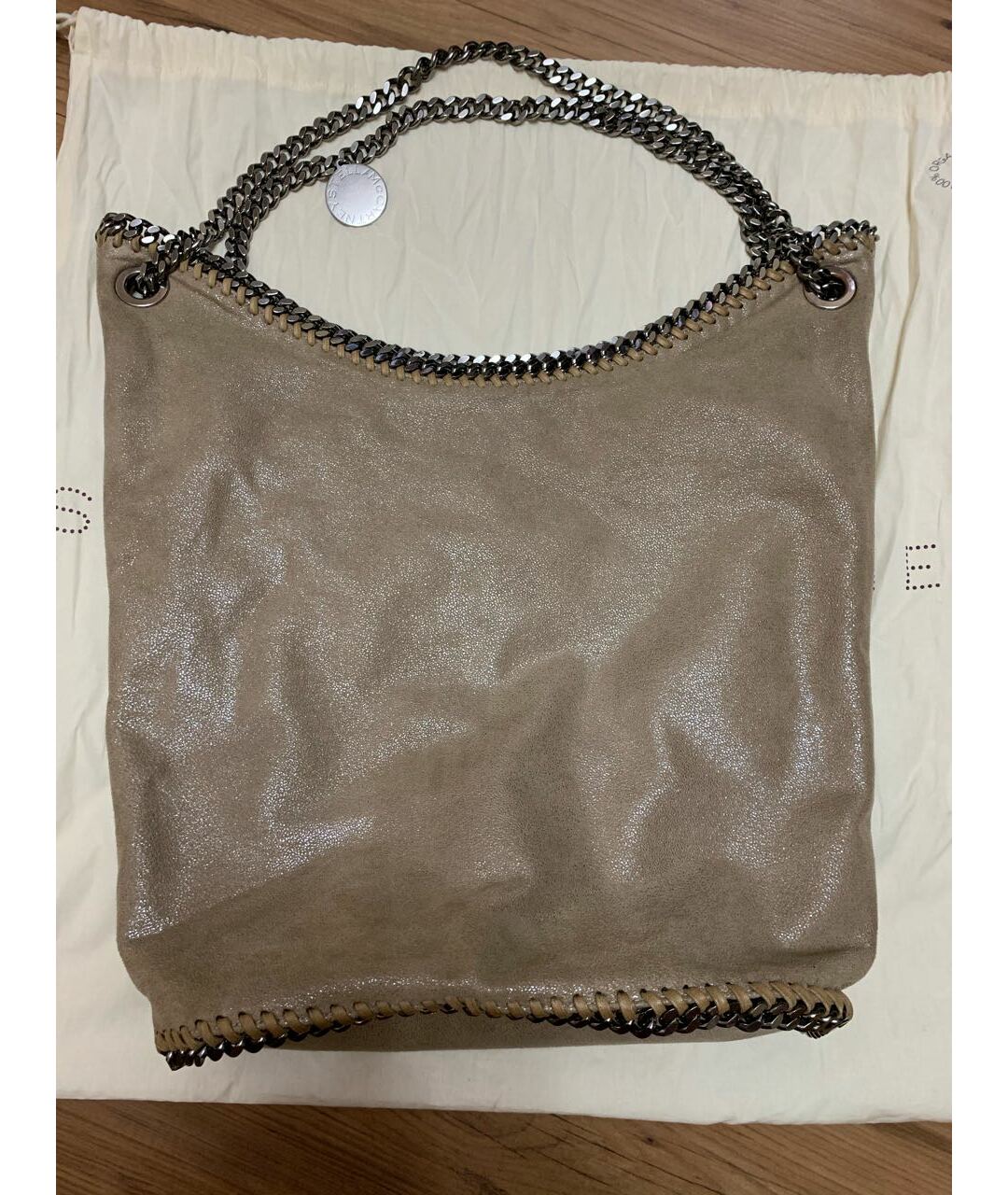 STELLA MCCARTNEY Бежевая сумка тоут из искусственной кожи, фото 7