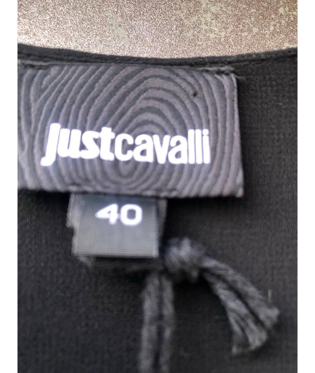JUST CAVALLI Черное вискозное платье, фото 3