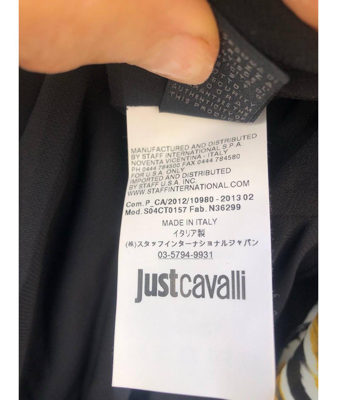 JUST CAVALLI Черное вискозное платье, фото 4