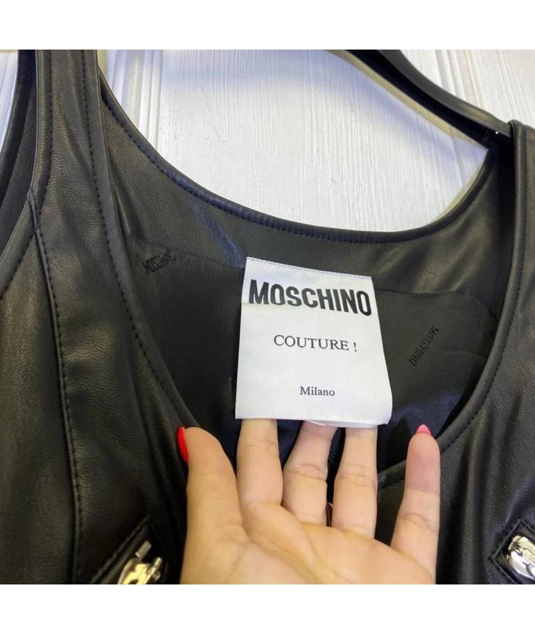 MOSCHINO Черная майка, фото 5