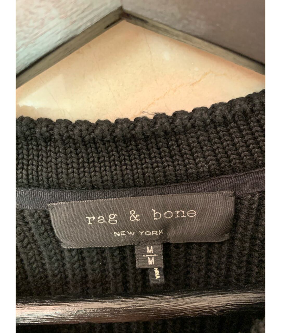 RAG&BONE Черный шерстяной джемпер / свитер, фото 3