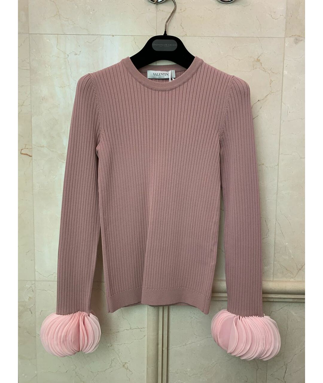 VALENTINO Розовый вискозный джемпер / свитер, фото 5