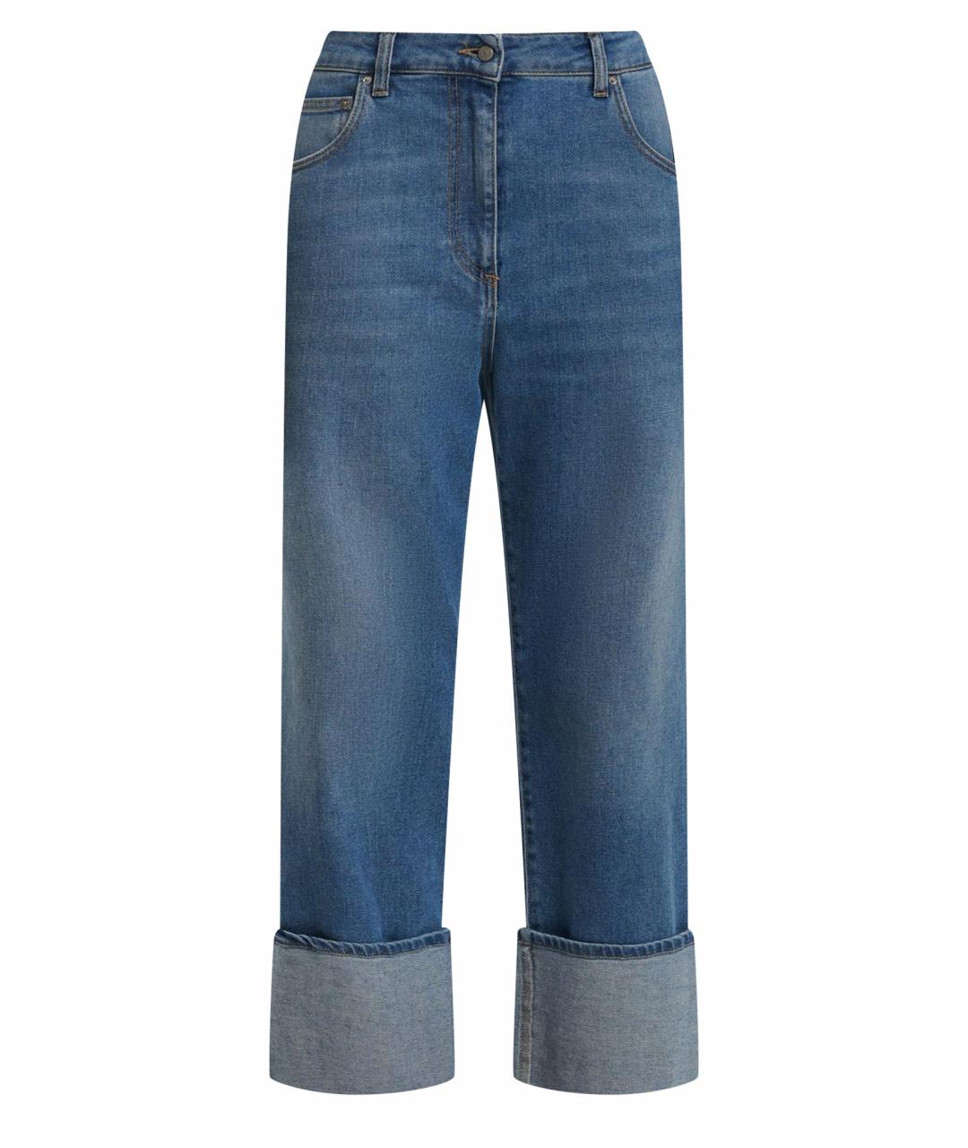 FABIANA FILIPPI Синие хлопковые прямые джинсы, фото 1