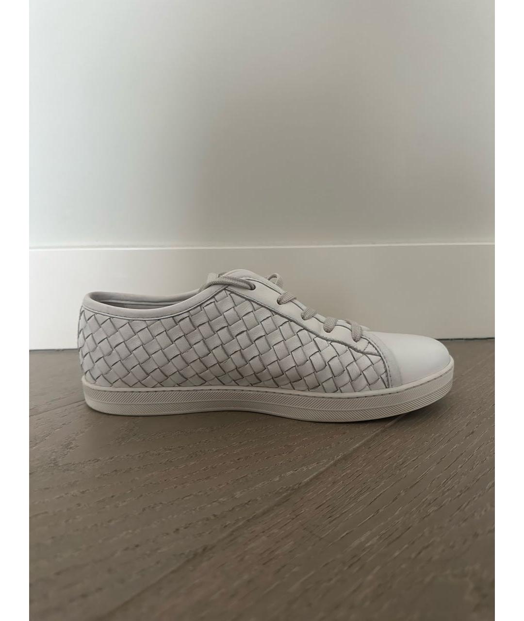 BOTTEGA VENETA Белые кожаные кеды, фото 7
