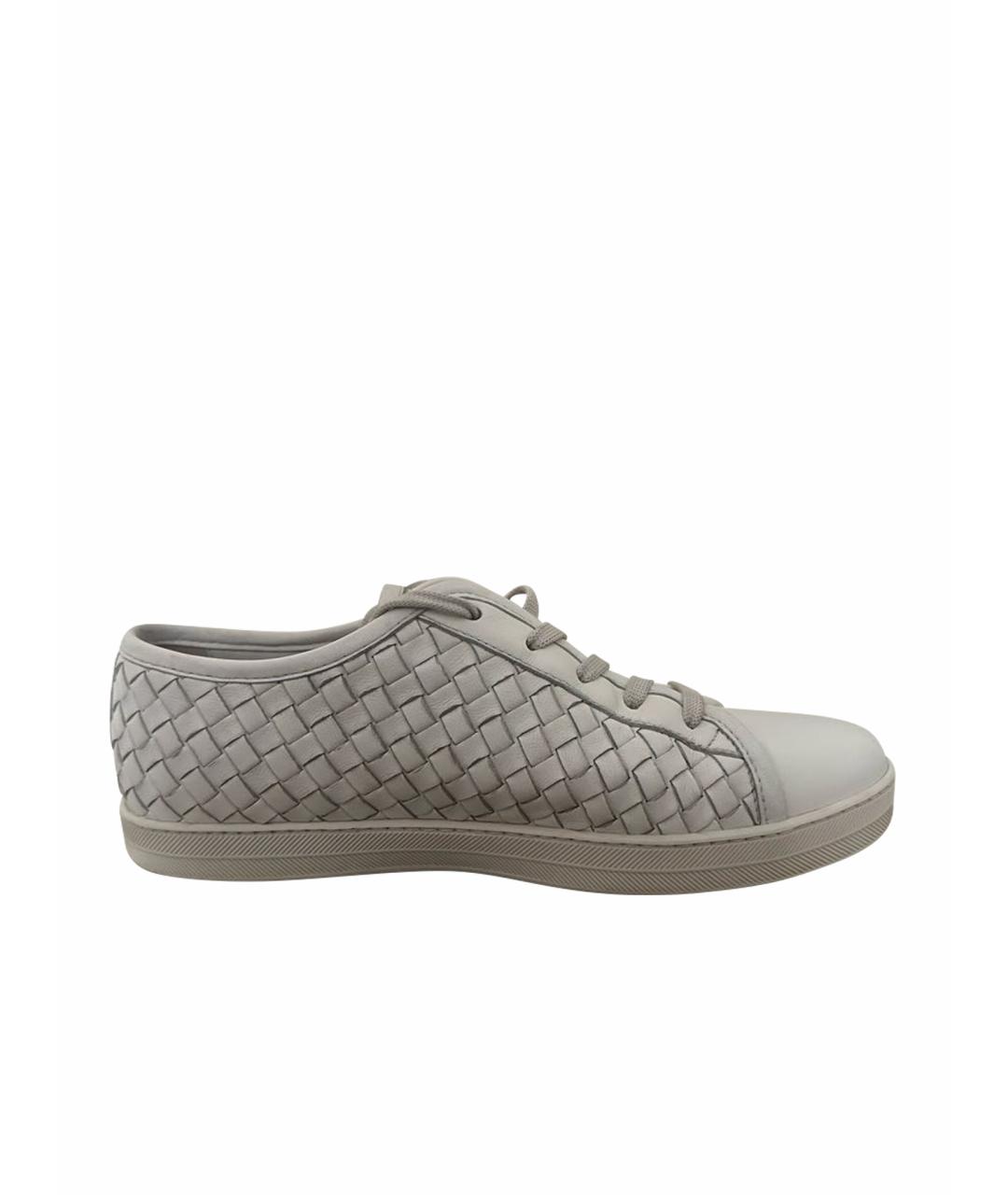 BOTTEGA VENETA Белые кожаные кеды, фото 1