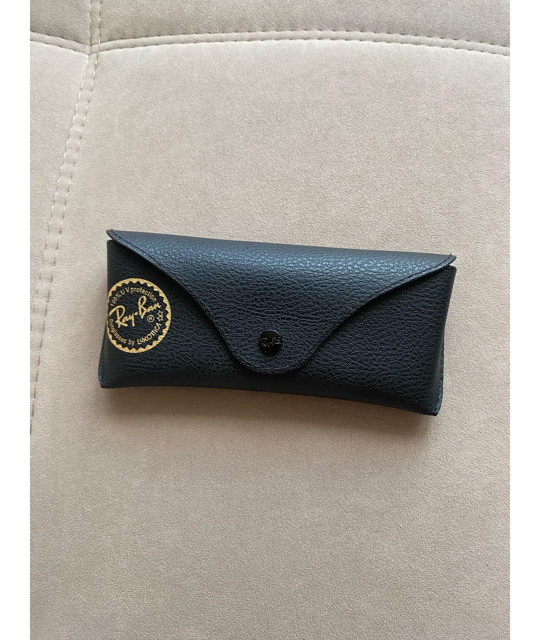 RAY BAN Коричневые металлические солнцезащитные очки, фото 4