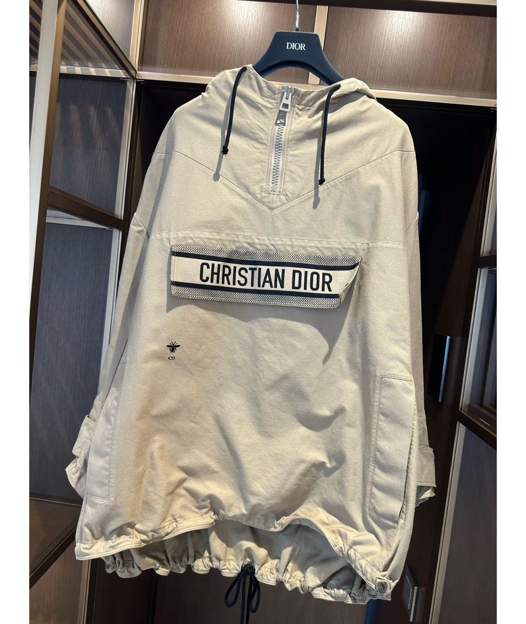 CHRISTIAN DIOR Бежевая хлопковая куртка, фото 7