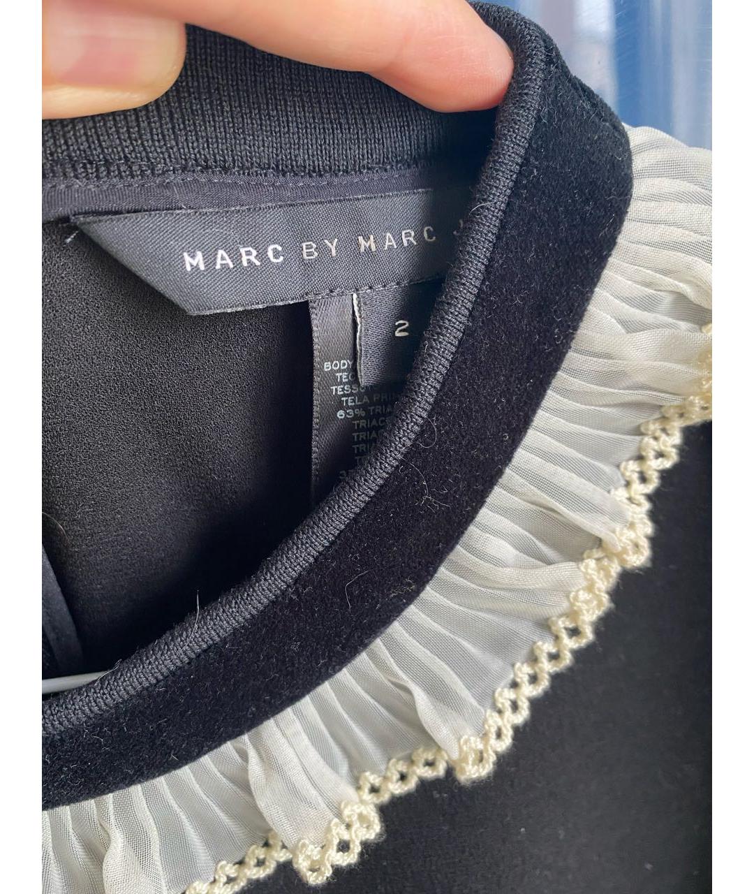 MARC BY MARC JACOBS Черное хлопко-эластановое коктейльное платье, фото 4