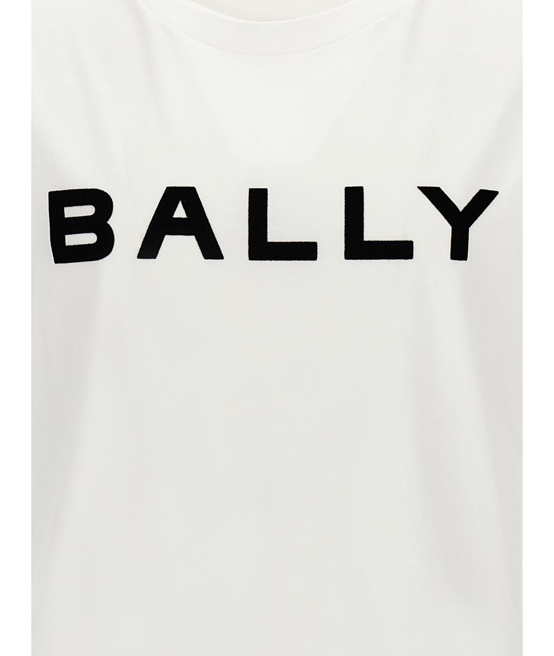 BALLY Белая хлопковая футболка, фото 4