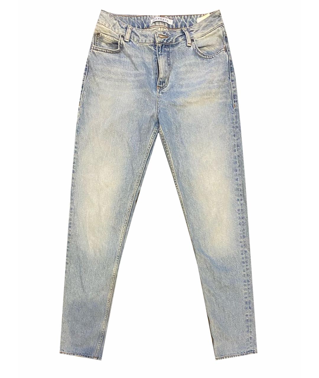 SANDRO Голубые хлопковые прямые джинсы, фото 1