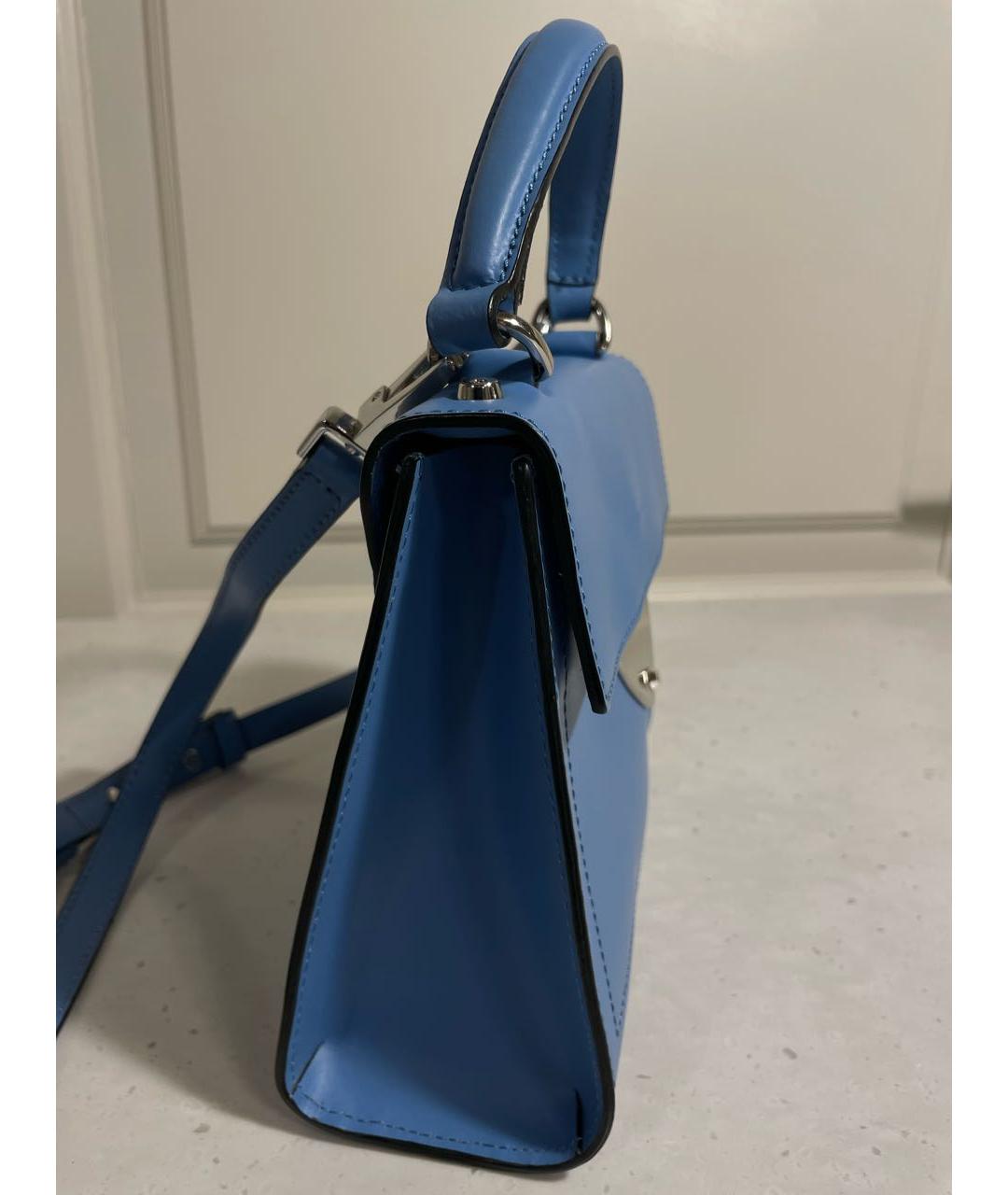 COCCINELLE Синяя кожаная сумка через плечо, фото 2