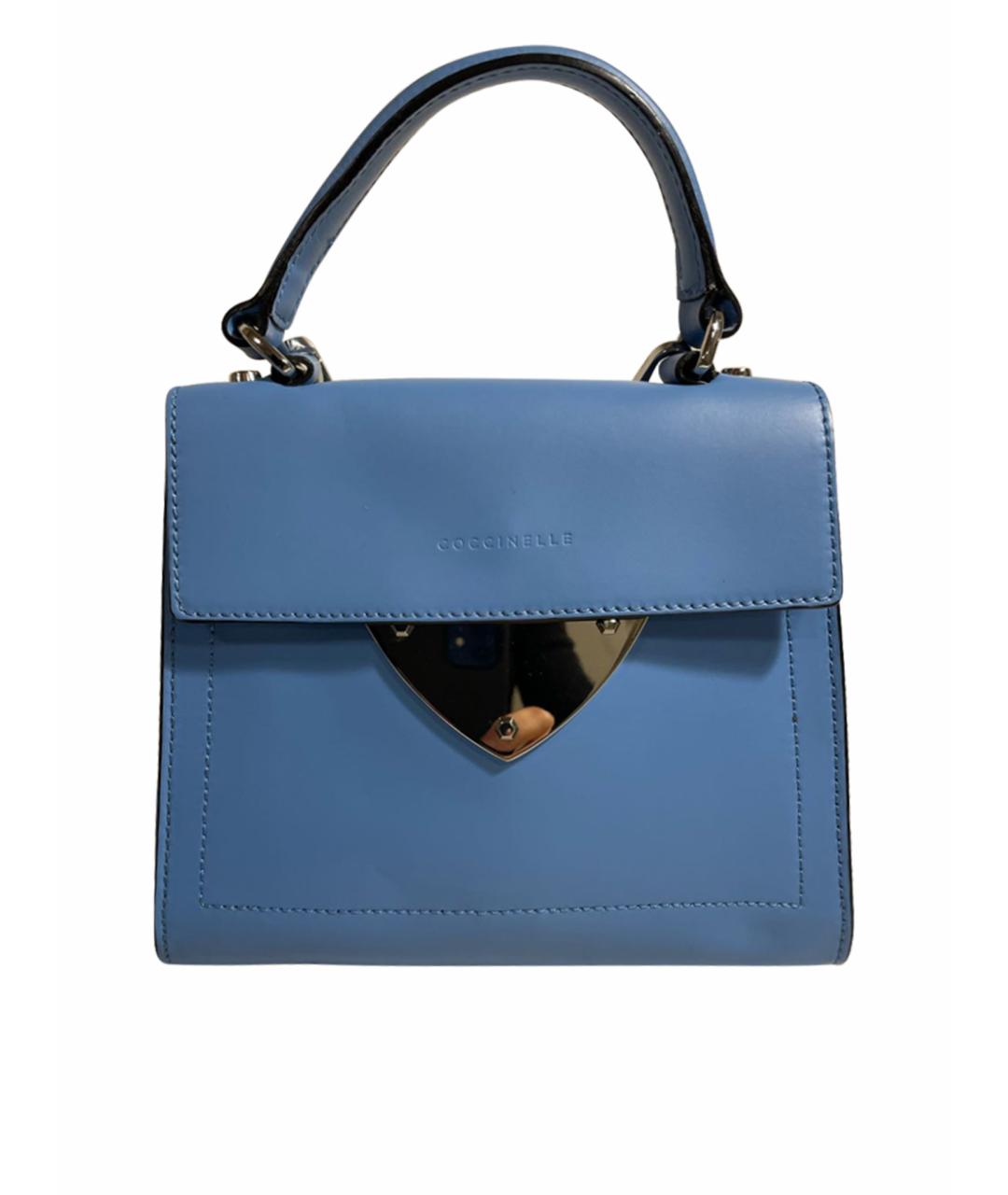 COCCINELLE Синяя кожаная сумка через плечо, фото 1