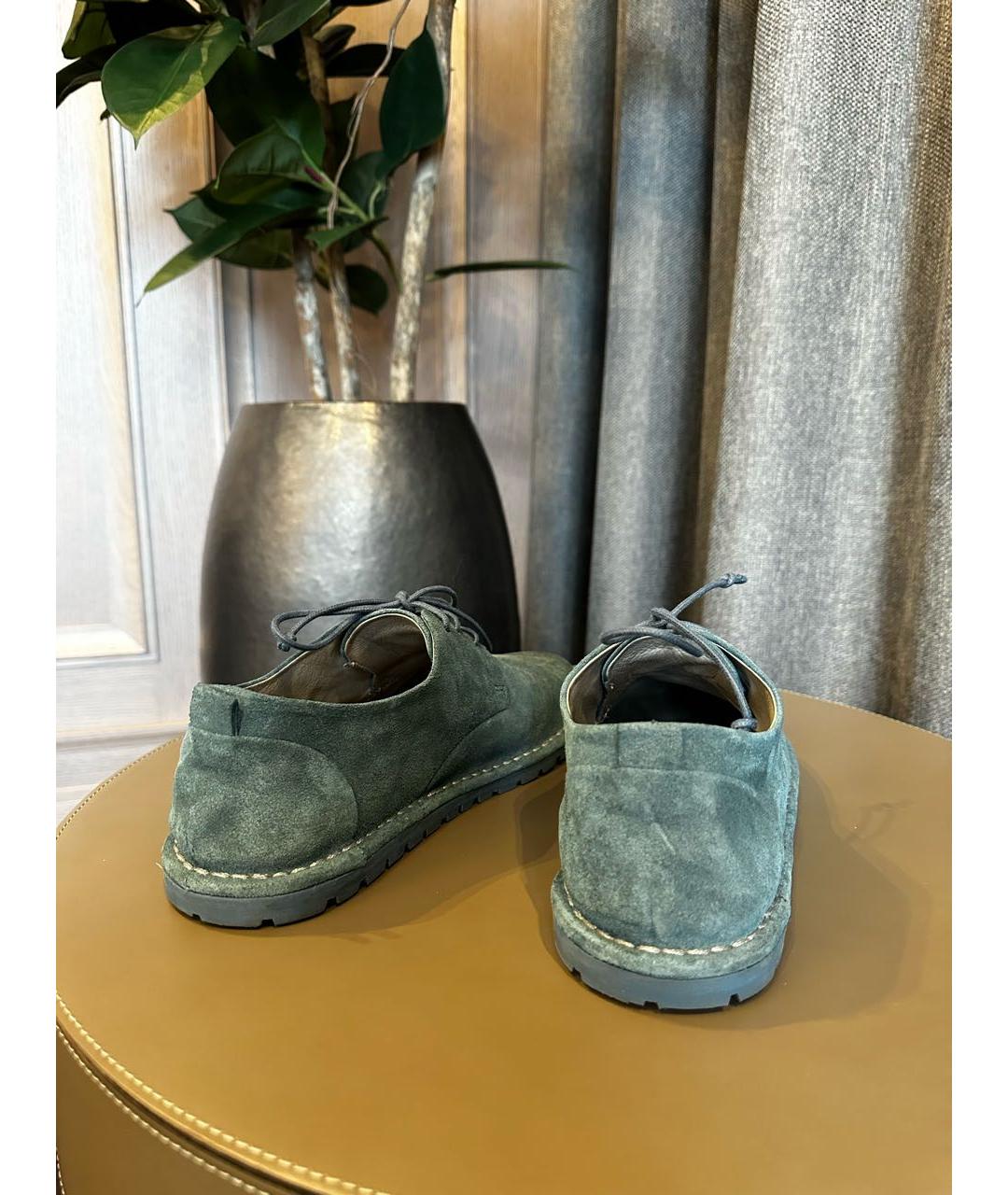 MARSELL Зеленые замшевые низкие ботинки, фото 4