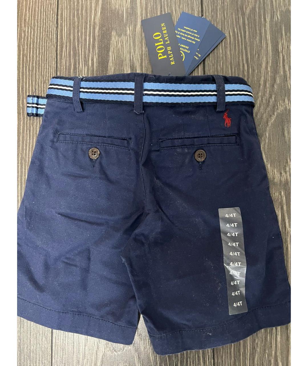 RALPH LAUREN KIDS Синие хлопковые детские шорты, фото 2