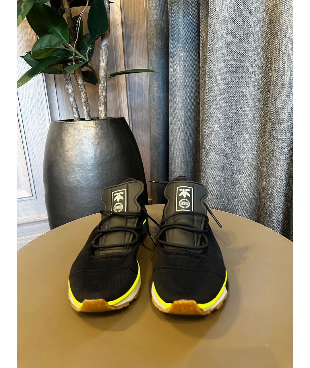 ADIDAS Черные синтетические низкие кроссовки / кеды, фото 2