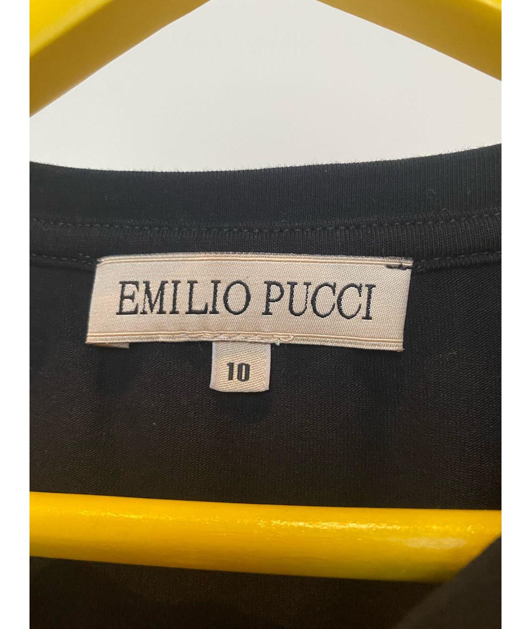 EMILIO PUCCI Черный хлопковый детская футболка / топ, фото 2
