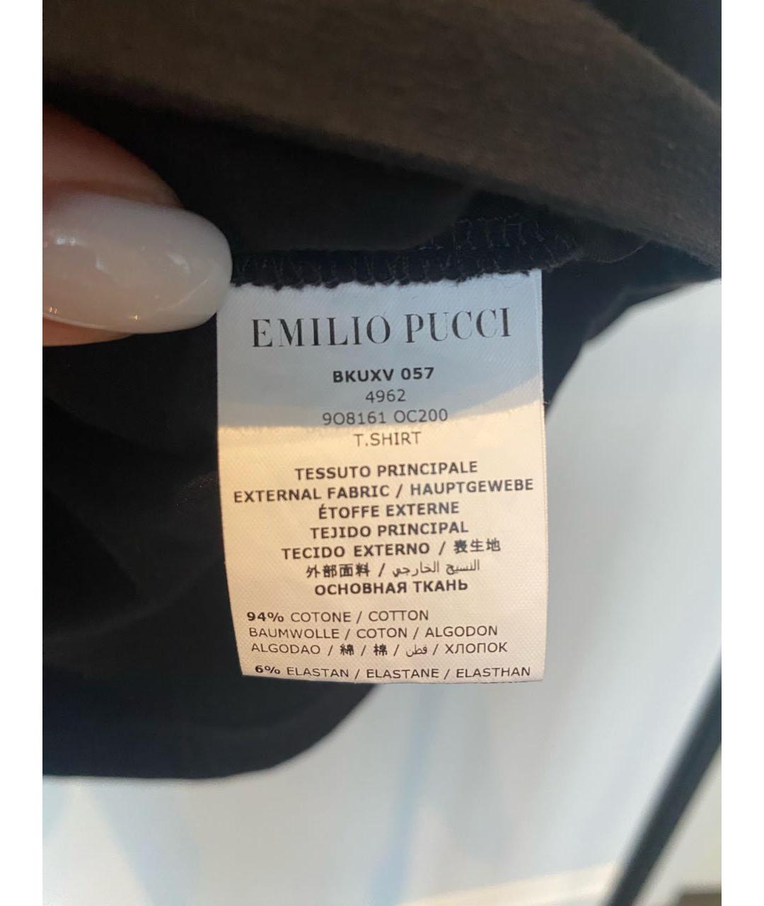 EMILIO PUCCI Черный хлопковый детская футболка / топ, фото 3