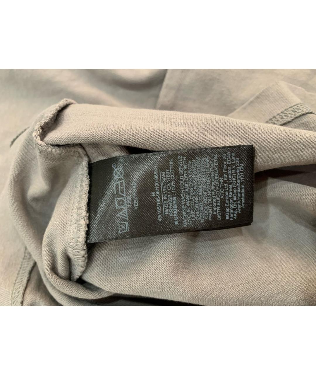 YEEZY Серая хлопковая футболка, фото 5