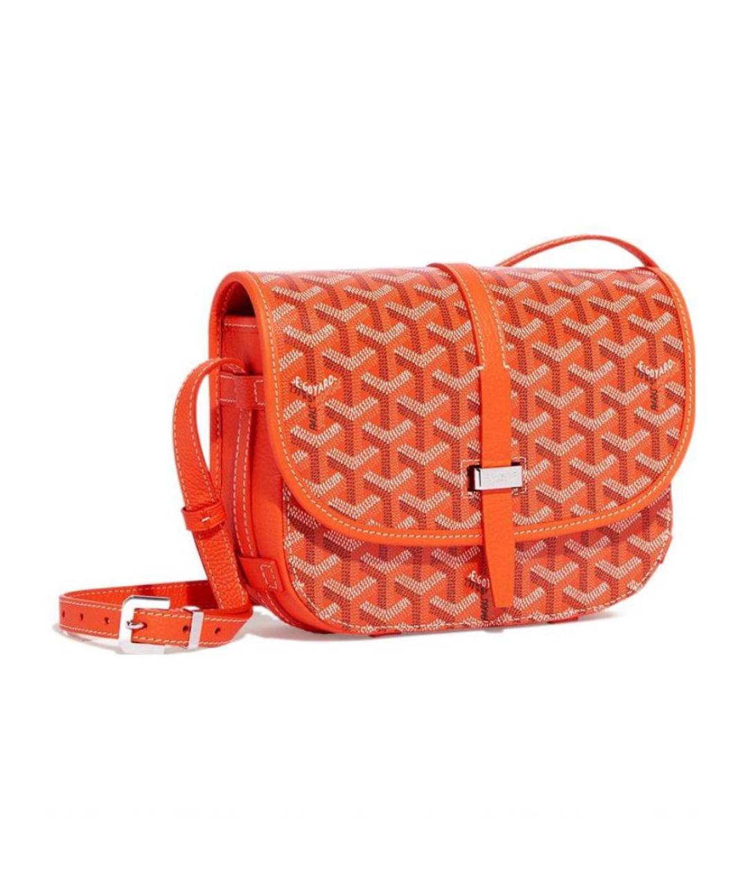 GOYARD Оранжевая кожаная сумка на плечо, фото 6
