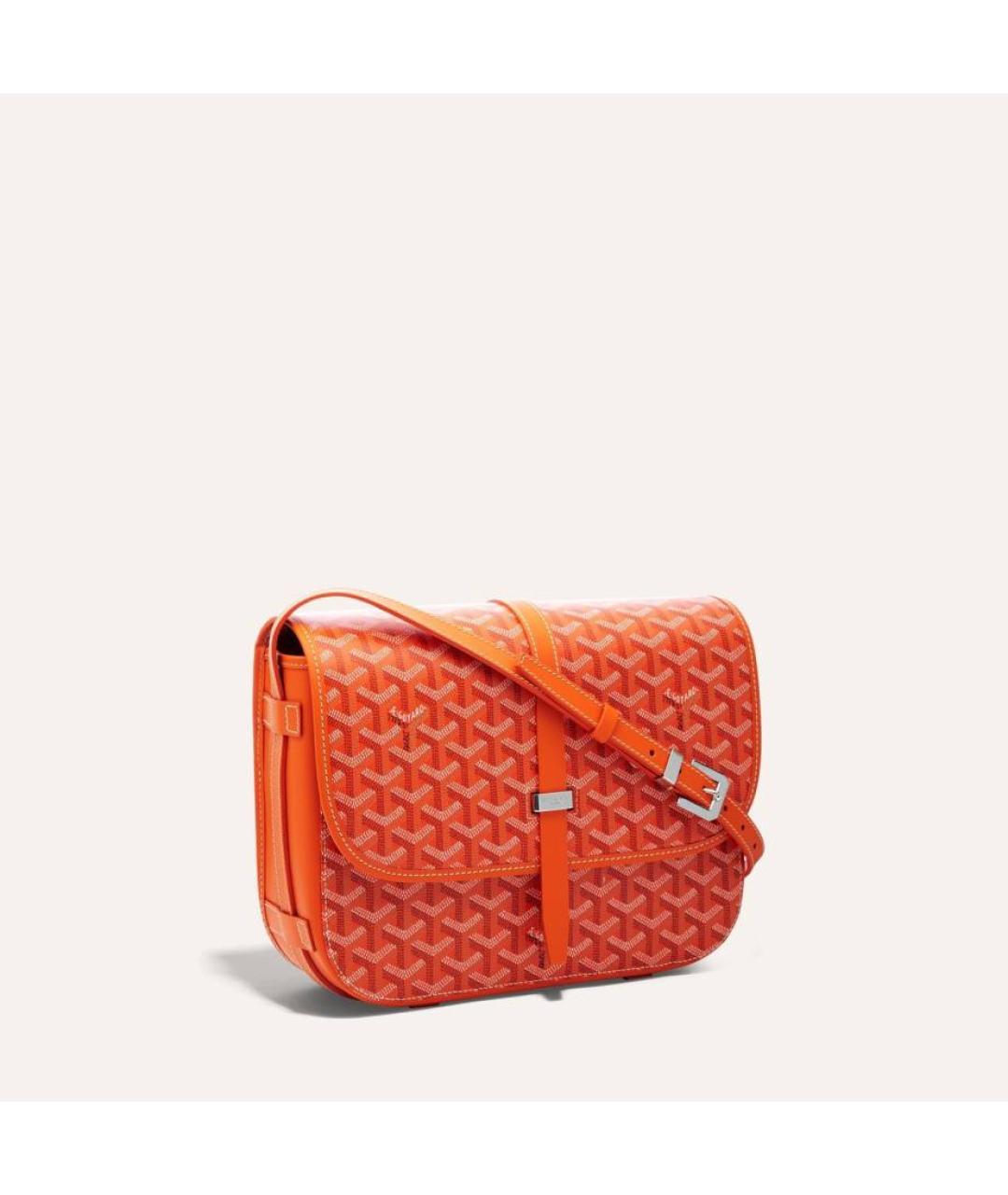 GOYARD Оранжевая кожаная сумка на плечо, фото 3