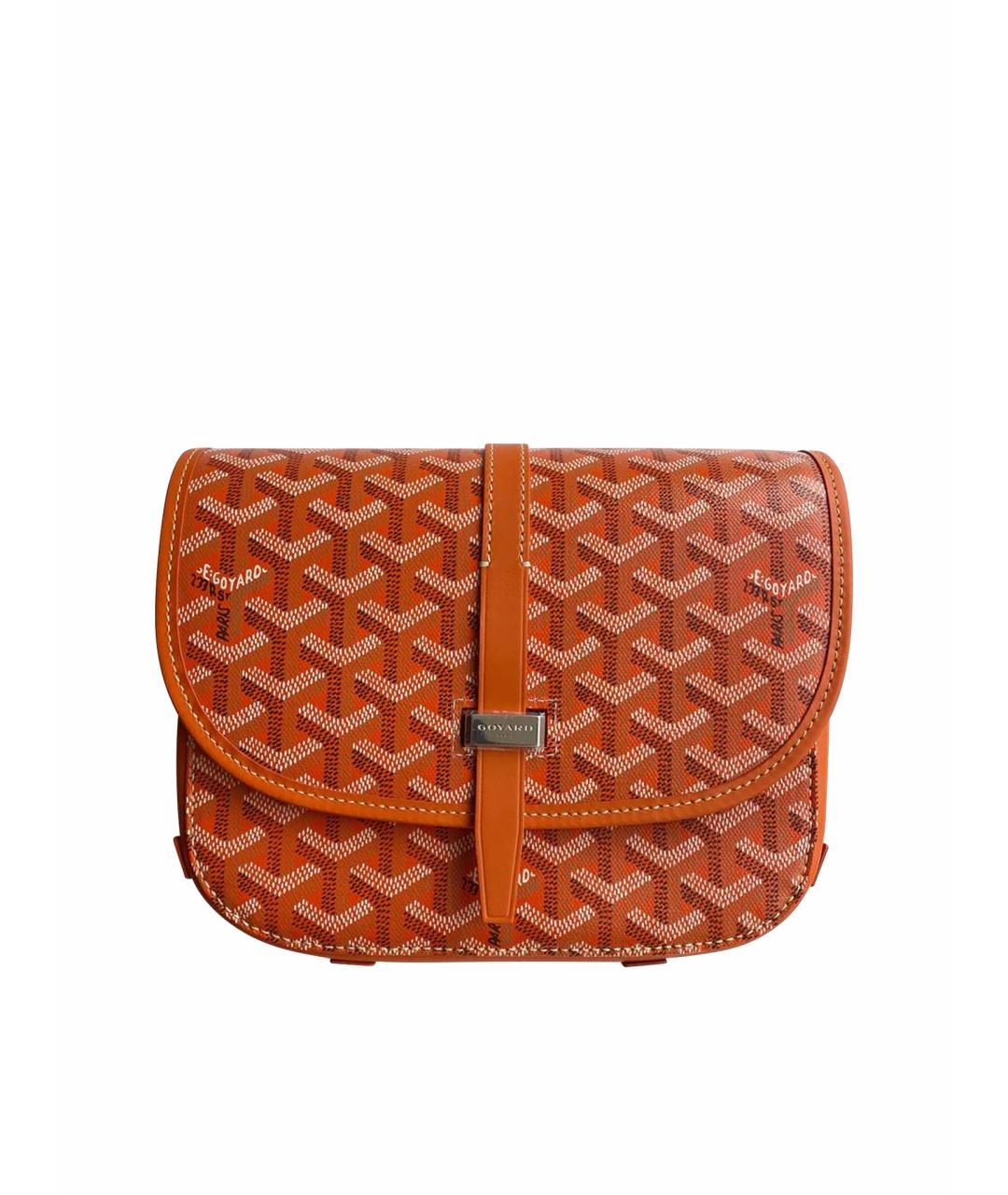 GOYARD Оранжевая кожаная сумка на плечо, фото 1