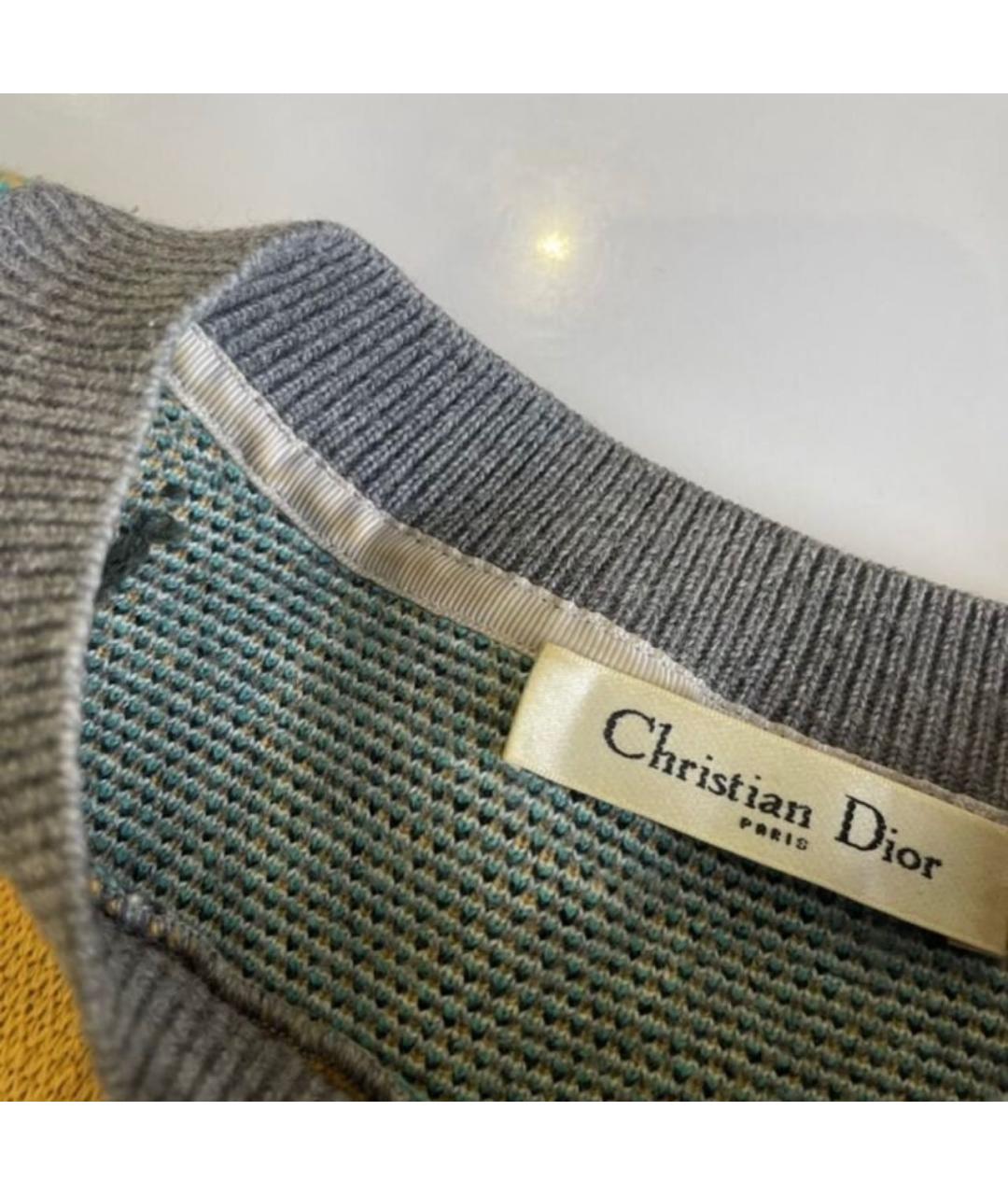 CHRISTIAN DIOR PRE-OWNED Серый шерстяной джемпер / свитер, фото 4